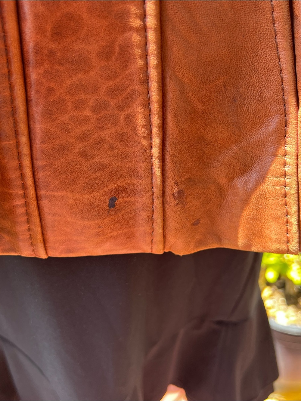 VTG Wilsons Womens Brown Soft Leather Collared Button Jacket-Size S - Picture 10 of 11